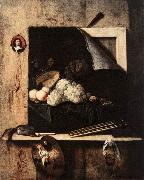 GIJBRECHTS, Cornelis Still-Life with Self-Portrait fgh